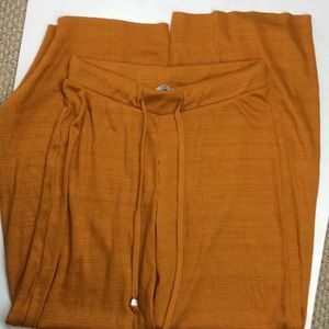 Zara mustard ribbed comfy pants